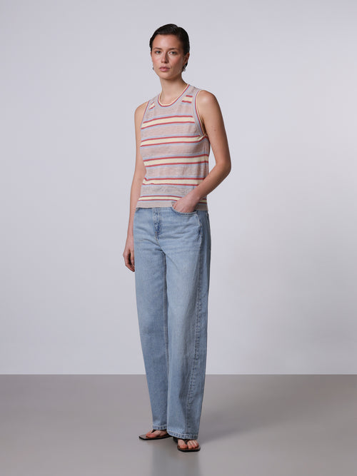 Striped knitted top