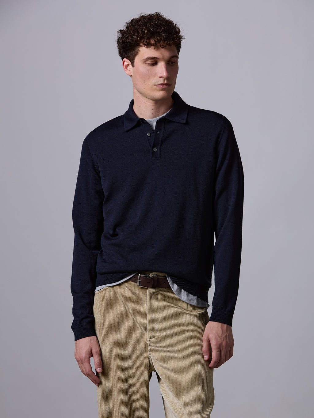 Merino wool polo
