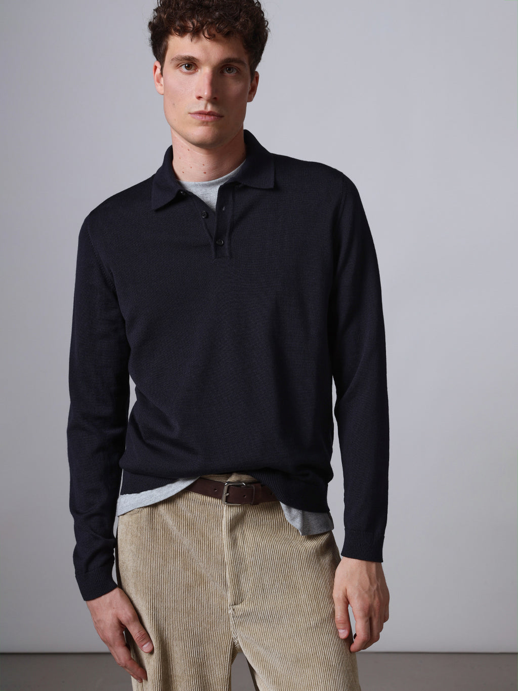Merino wool polo