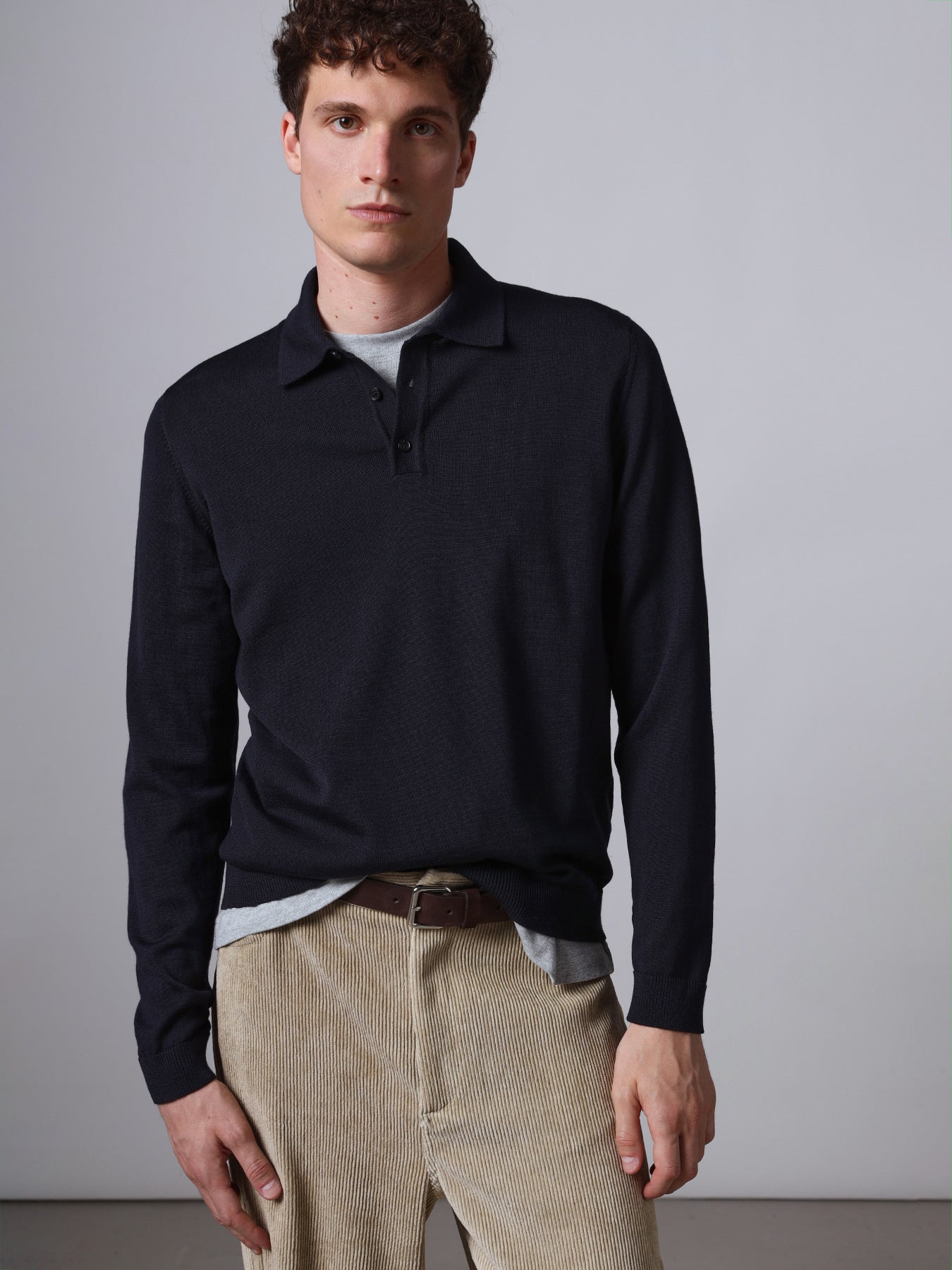 Merino wool polo