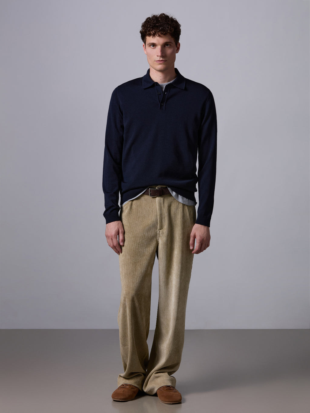 Merino wool polo
