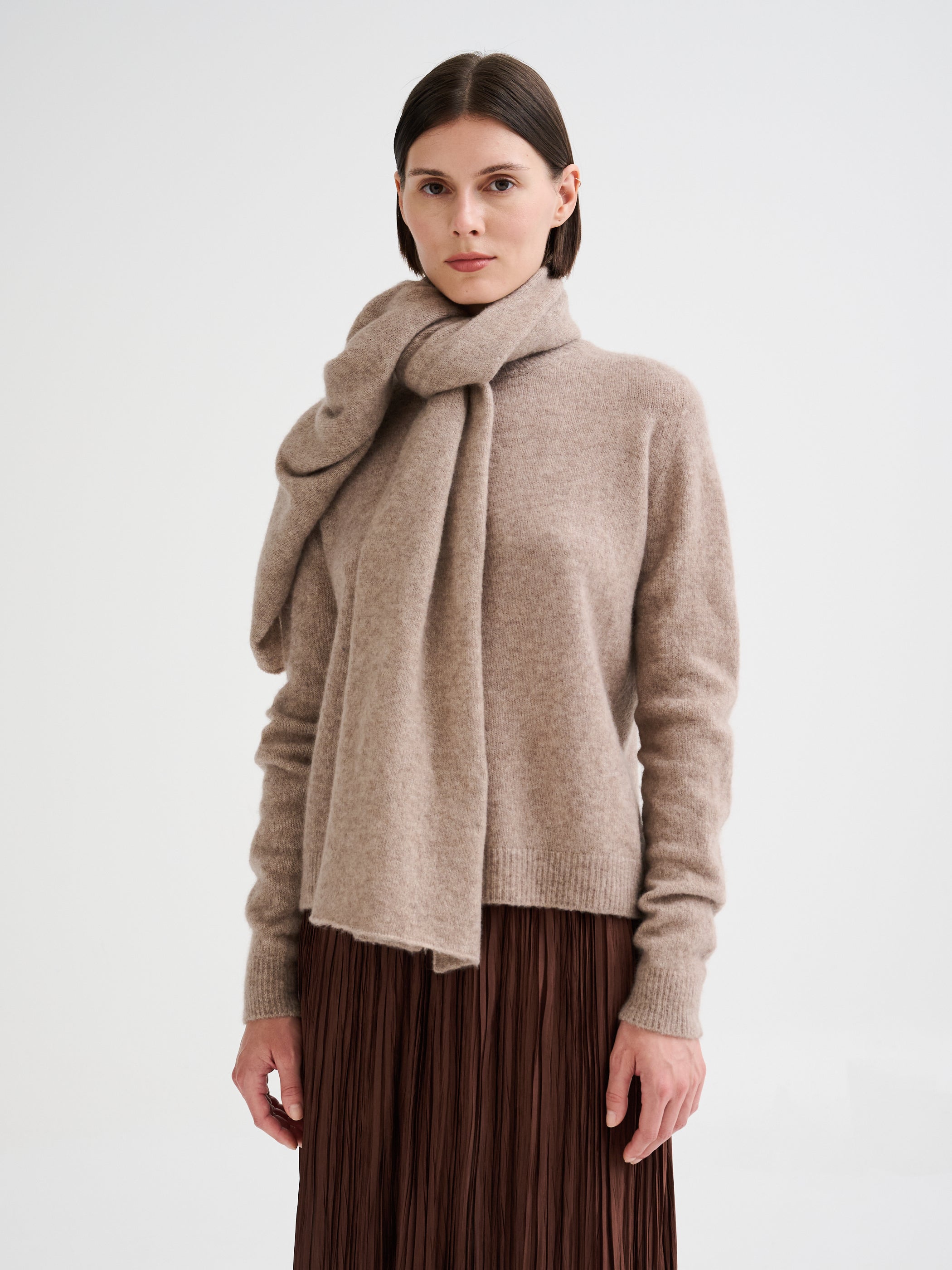 Silk and cashmere scarf