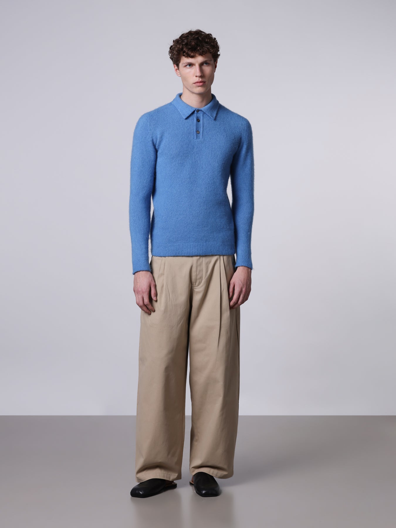Cashmere and silk polo