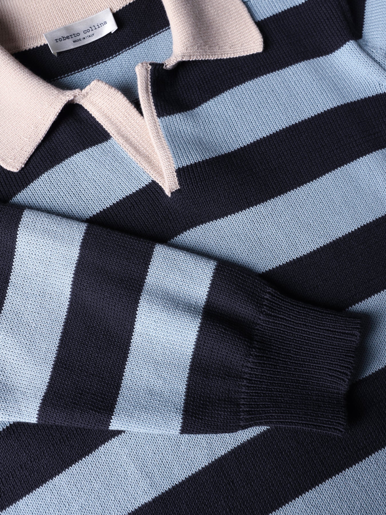 Bicolor striped polo