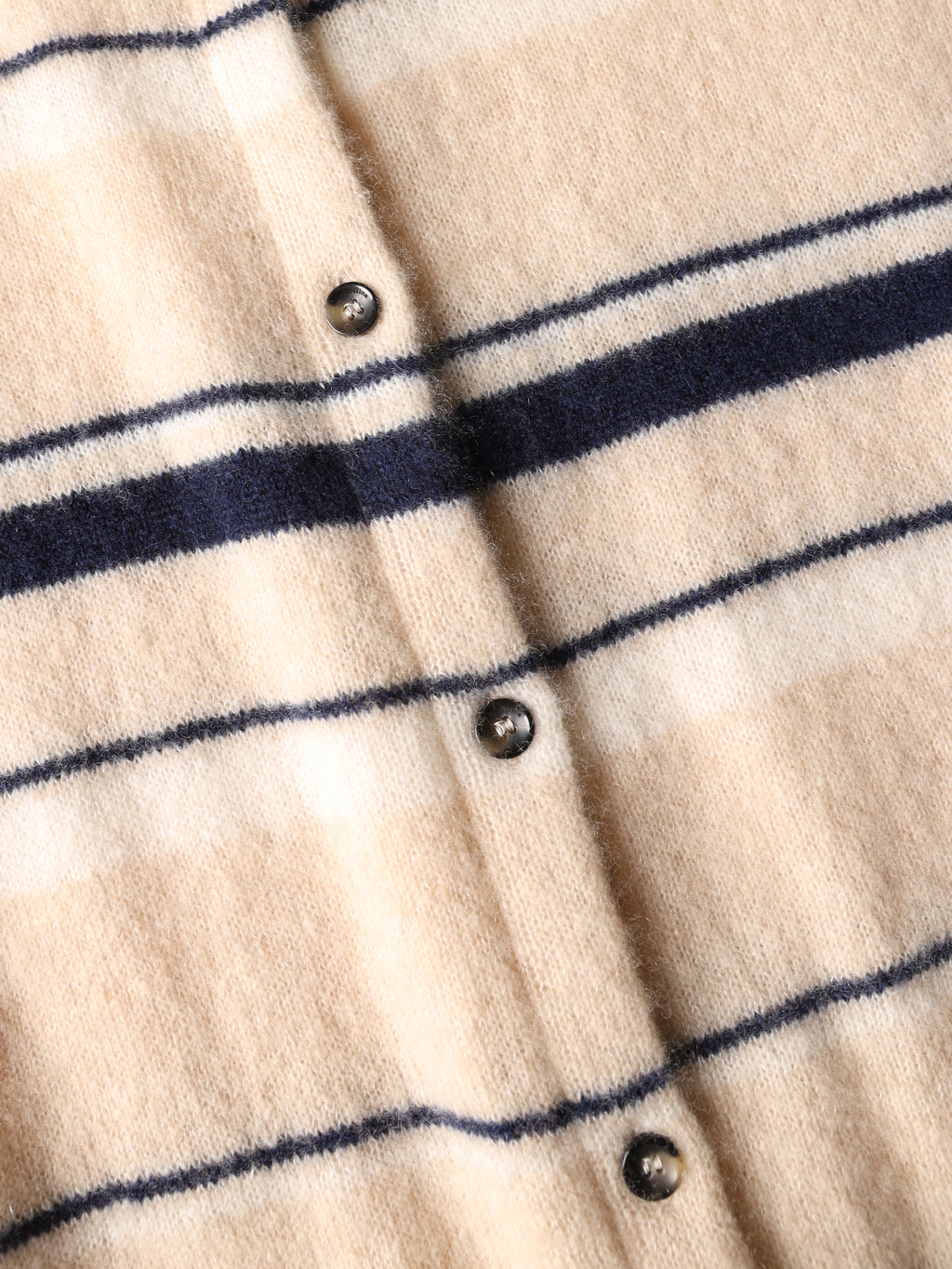 Striped cashmere and silk knit shirt