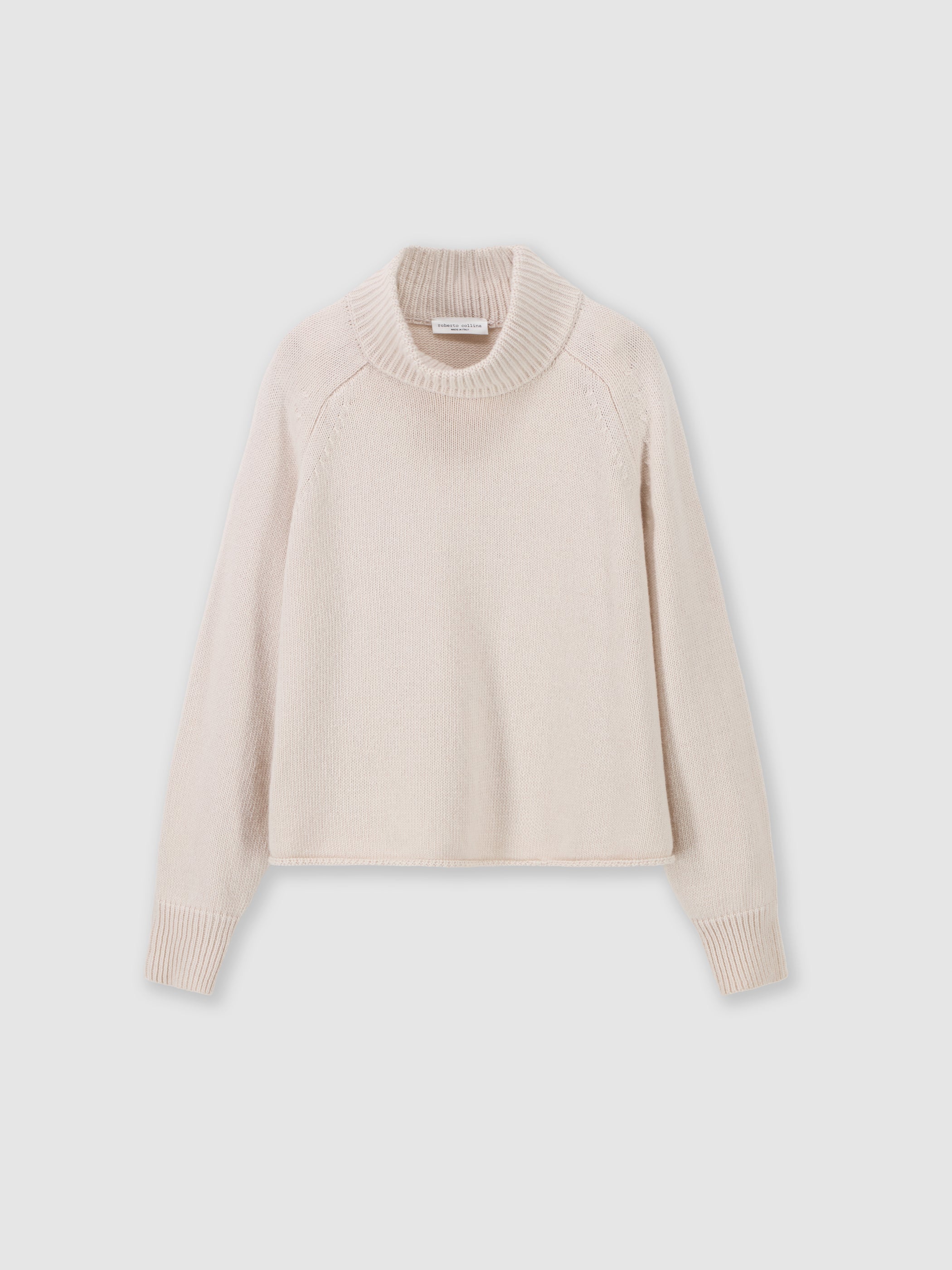Oversized merino wool funnel-neck sweater
