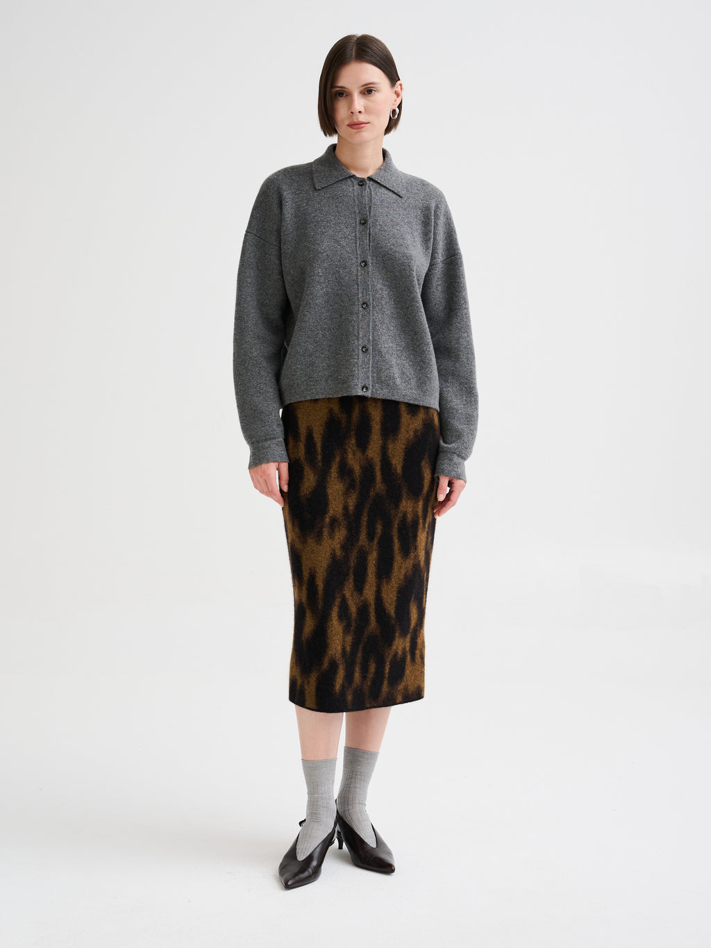 Merino wool knit shirt
