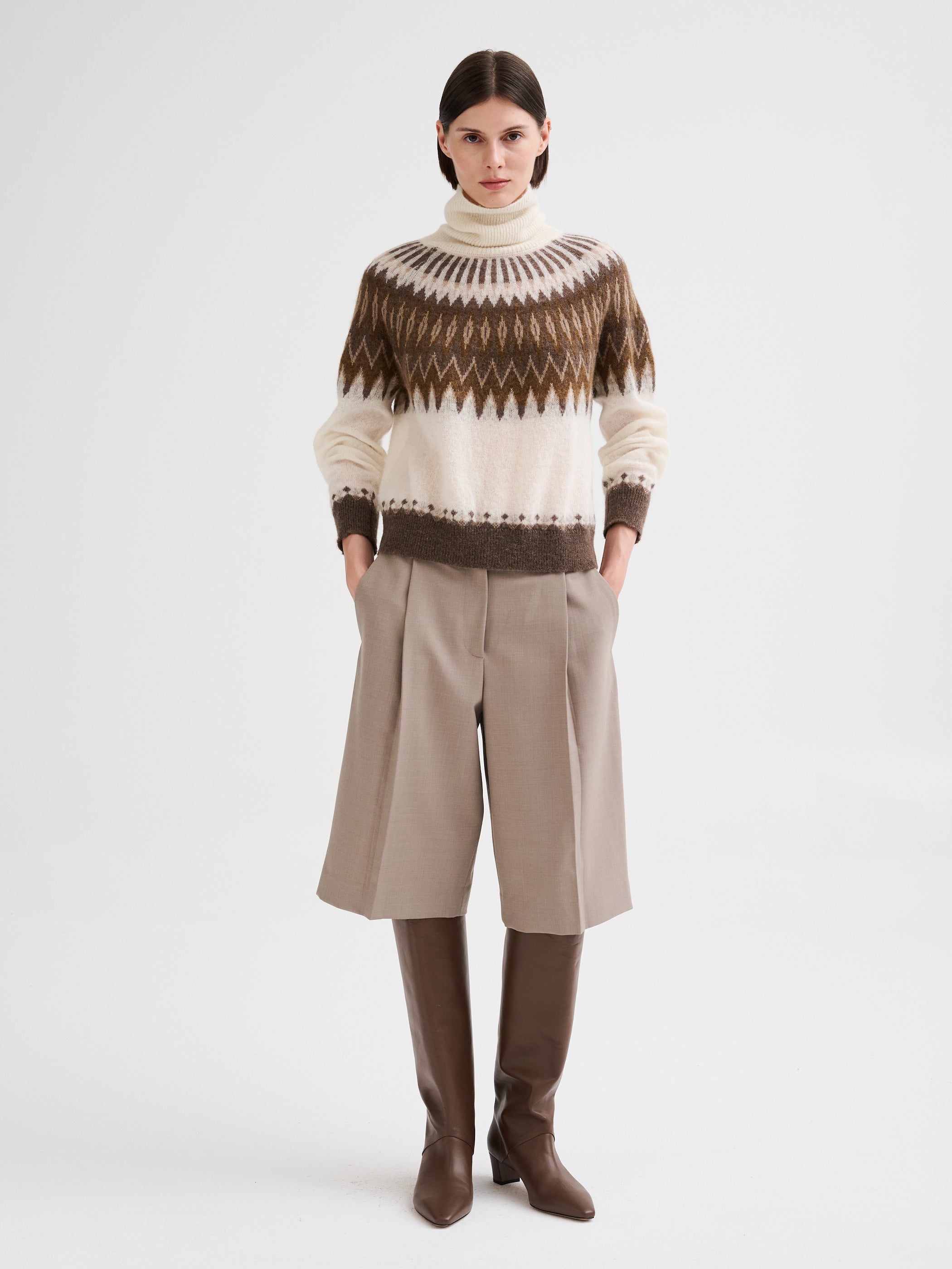Nordic jacquard turtleneck
