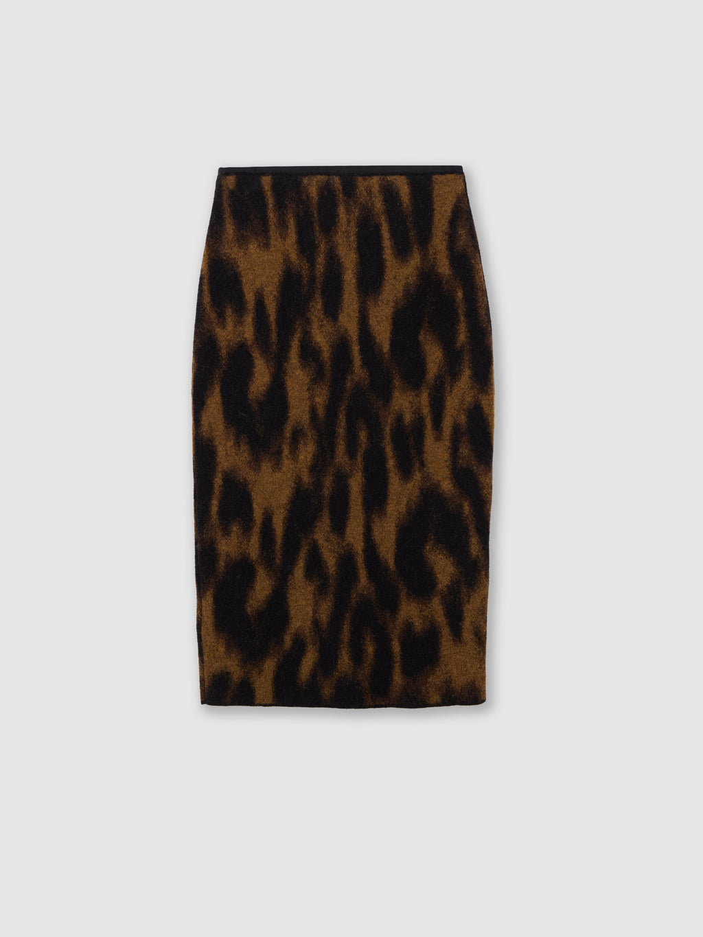 Animal jacquard knit midi skirt