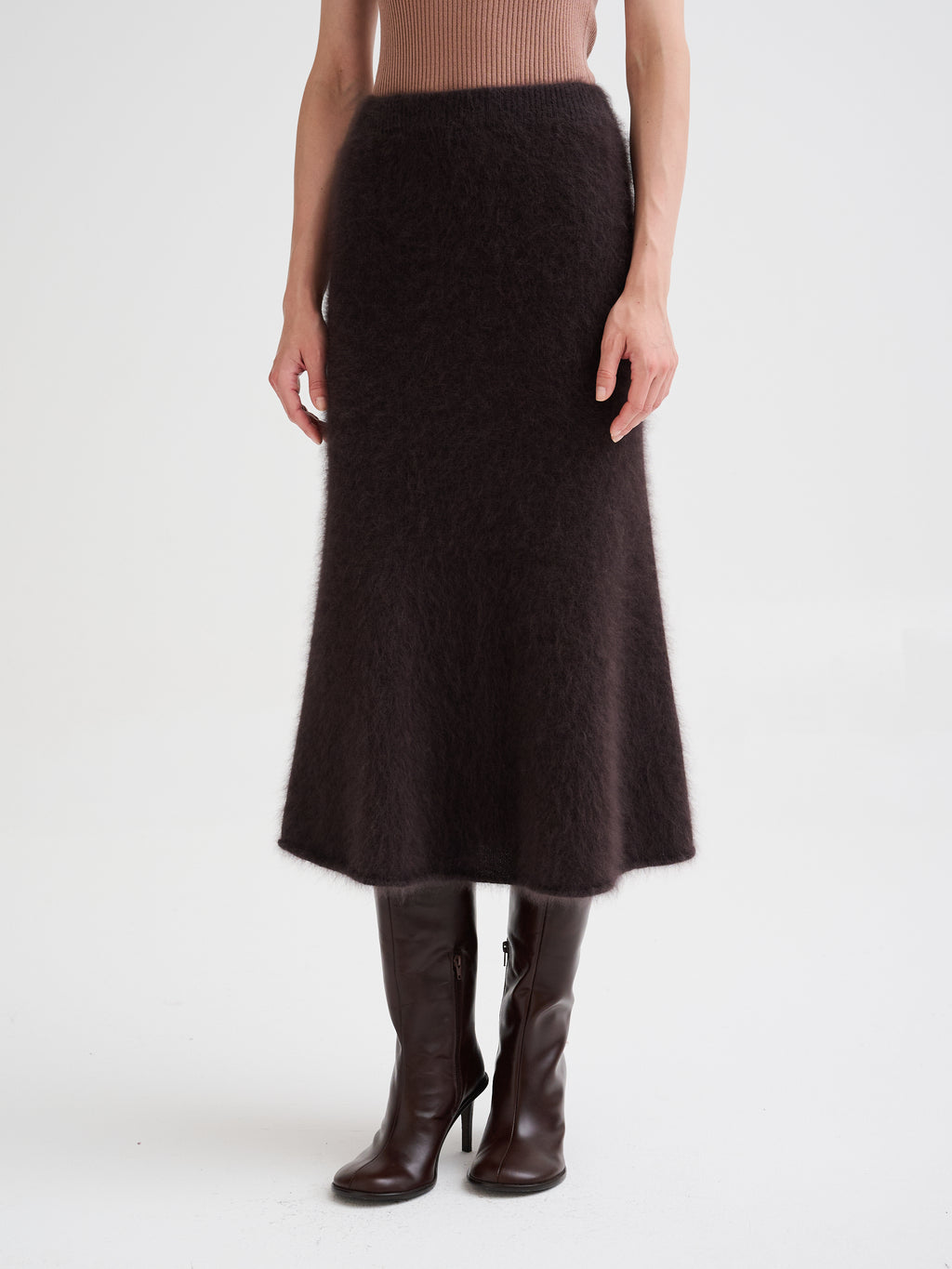 Angora midi skirt