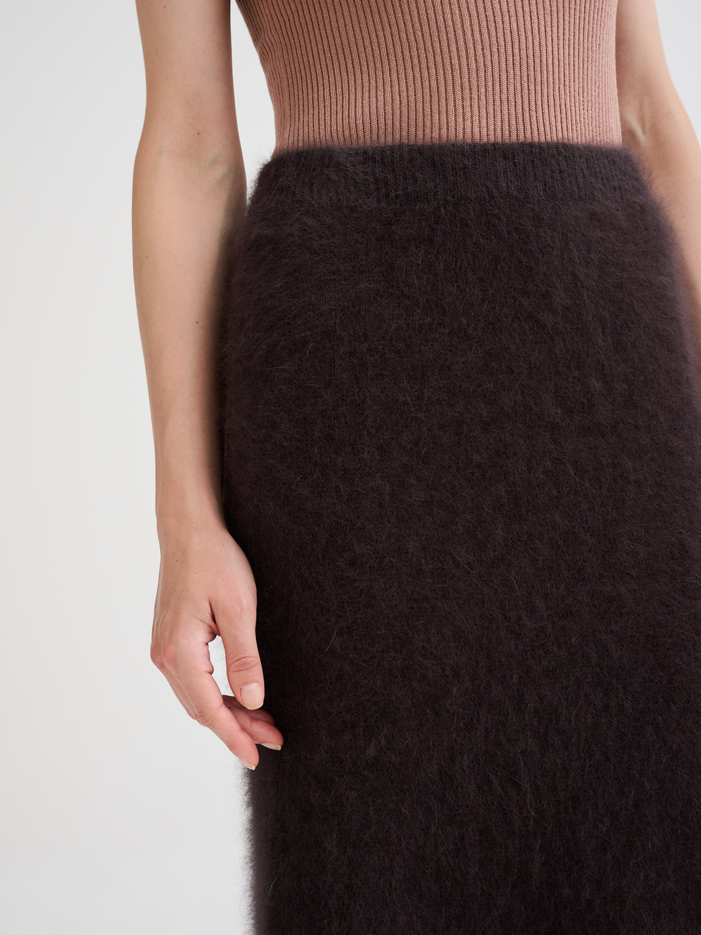Angora midi skirt