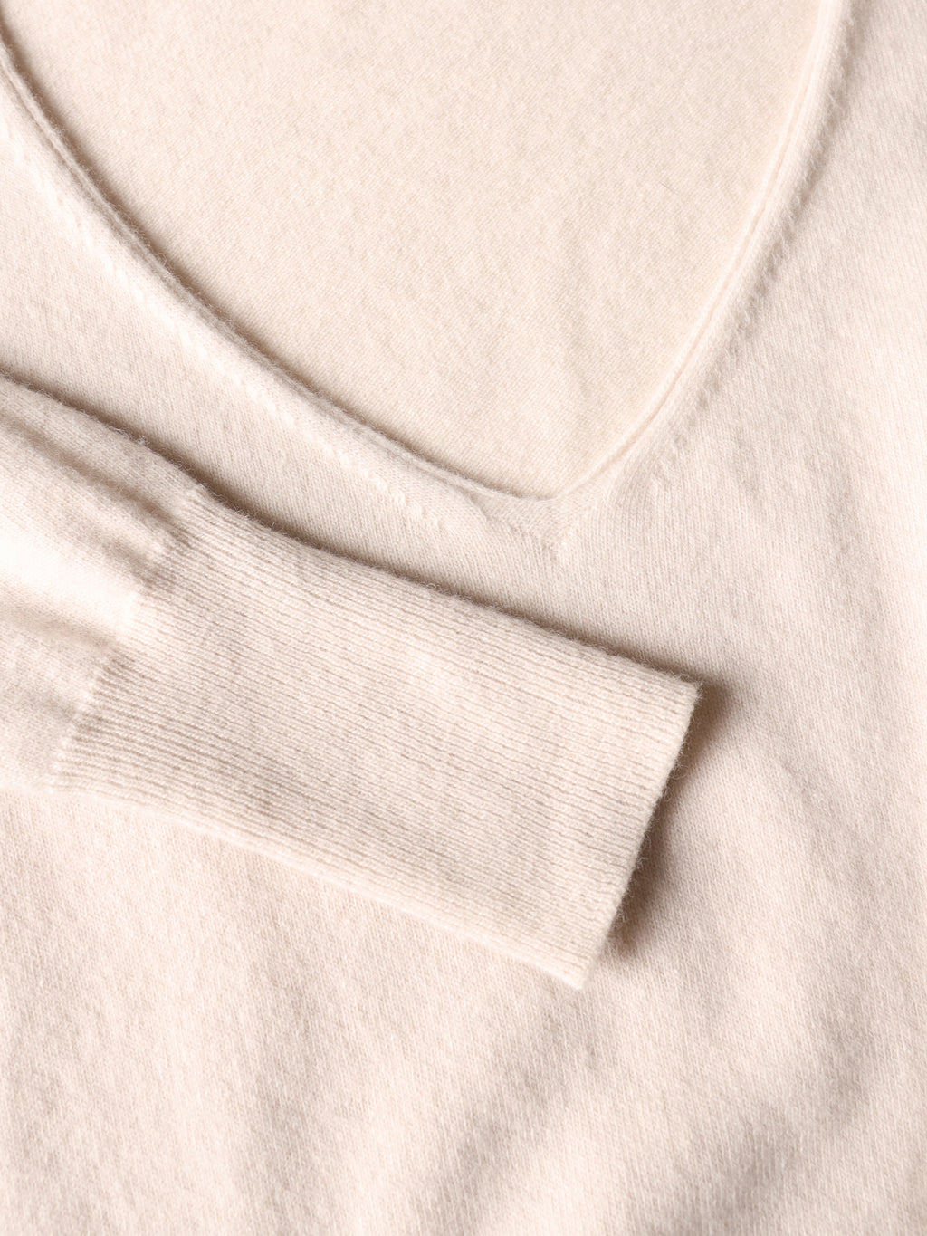 Merino wool and cashmere V-neck sweater