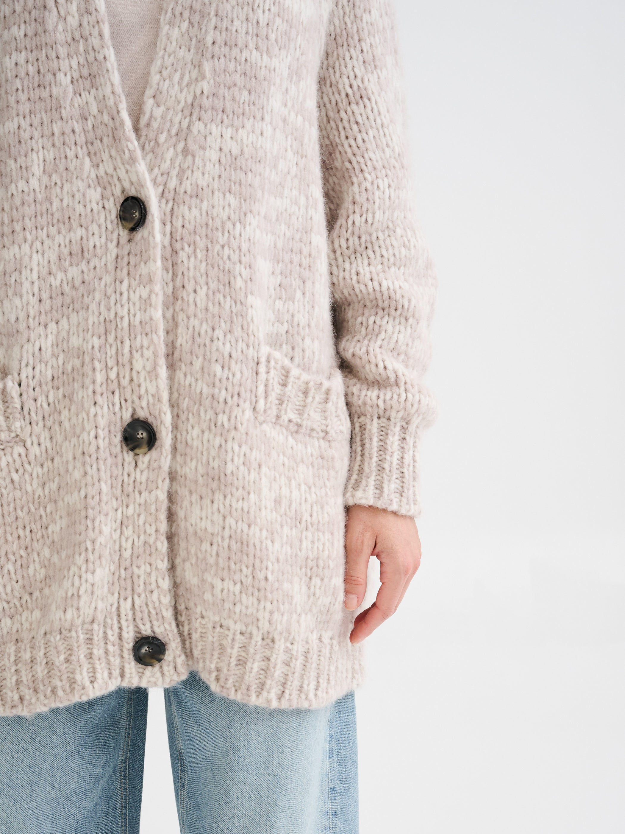 Chunky mouliné cardigan