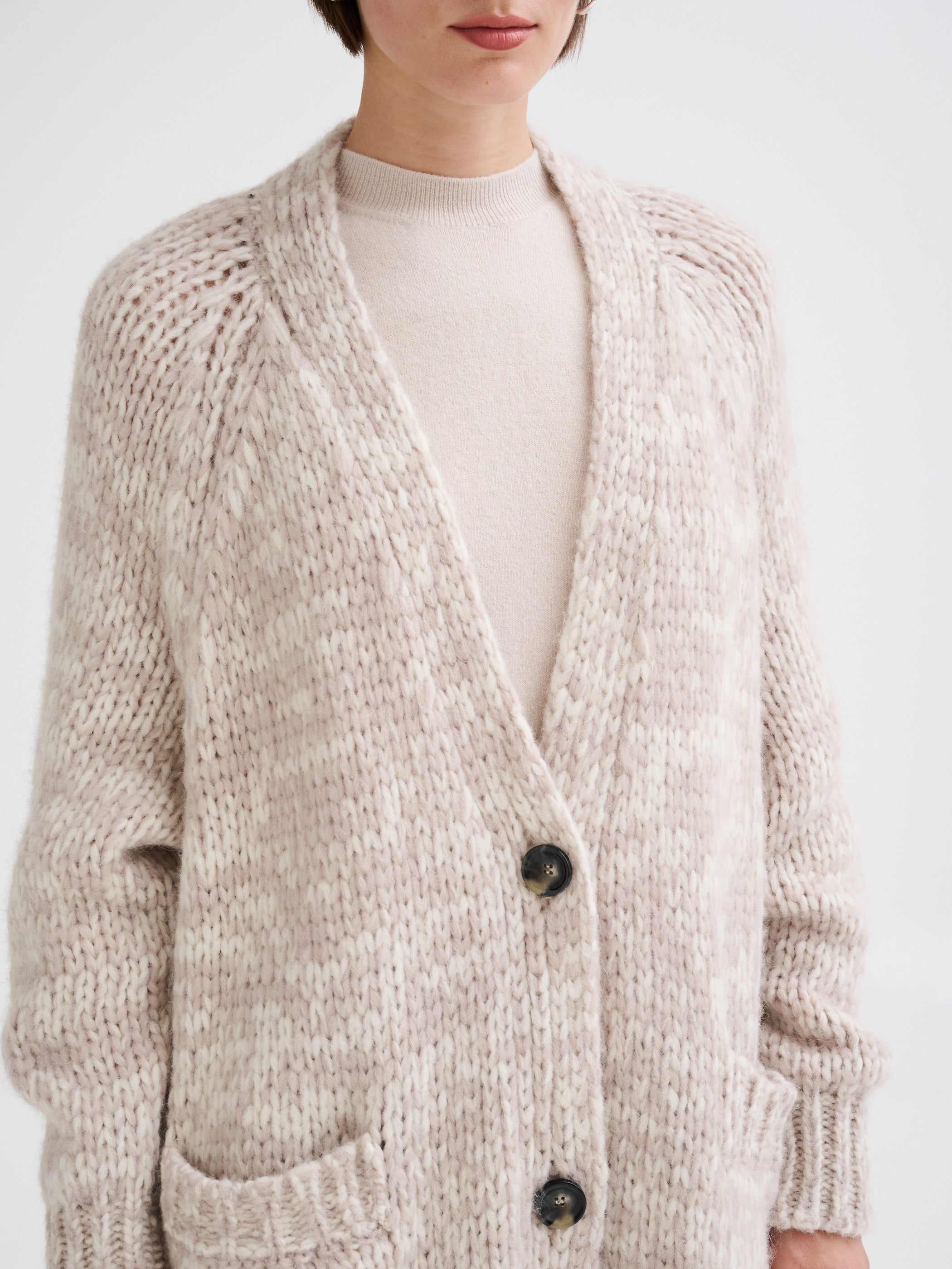Chunky mouliné cardigan