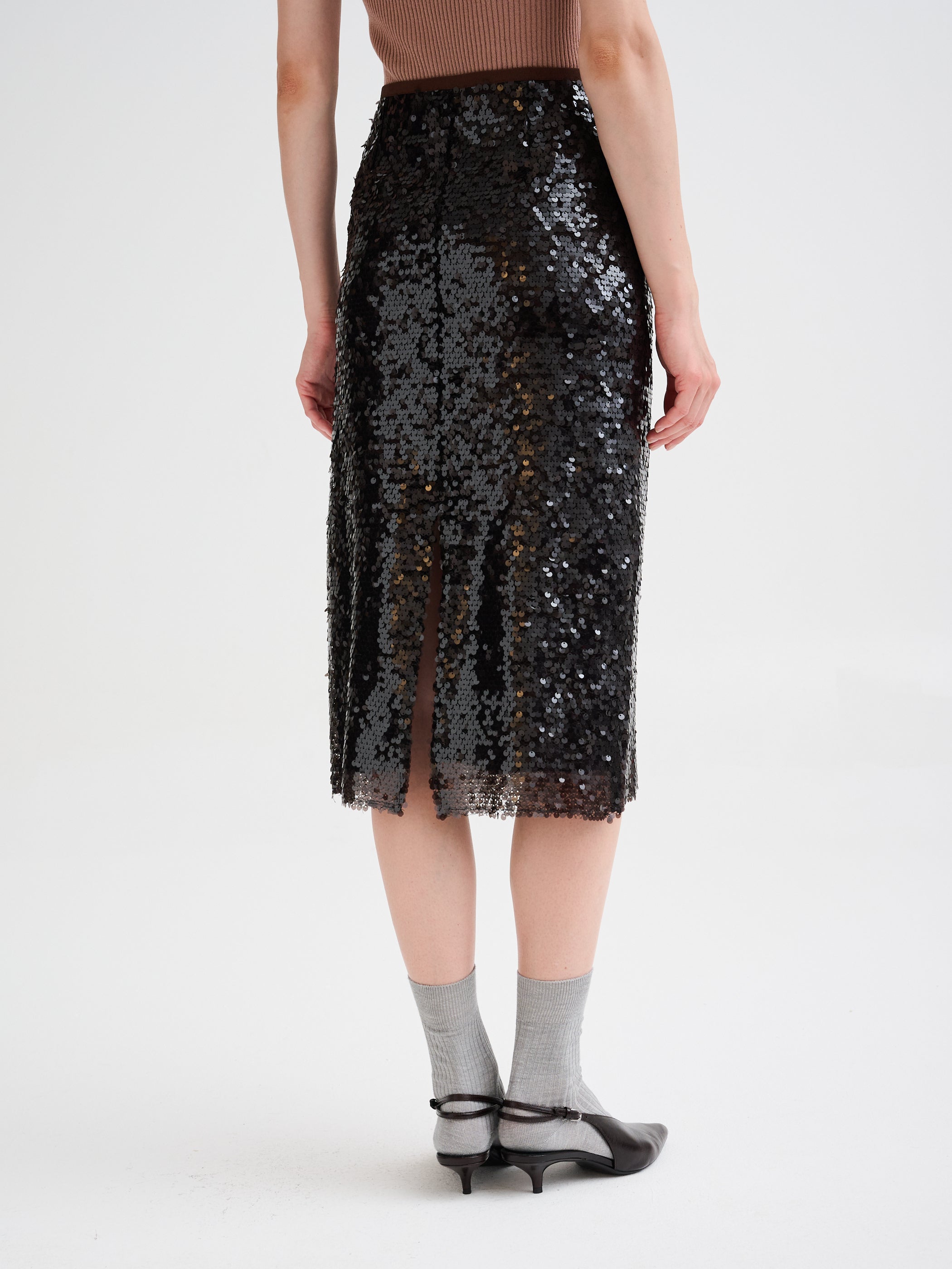 Midi sequin skirt