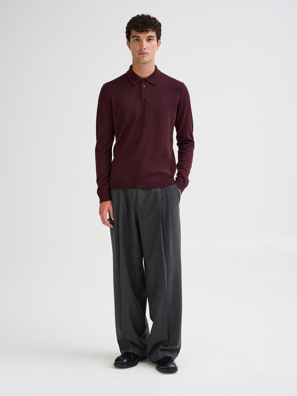 Merino wool polo