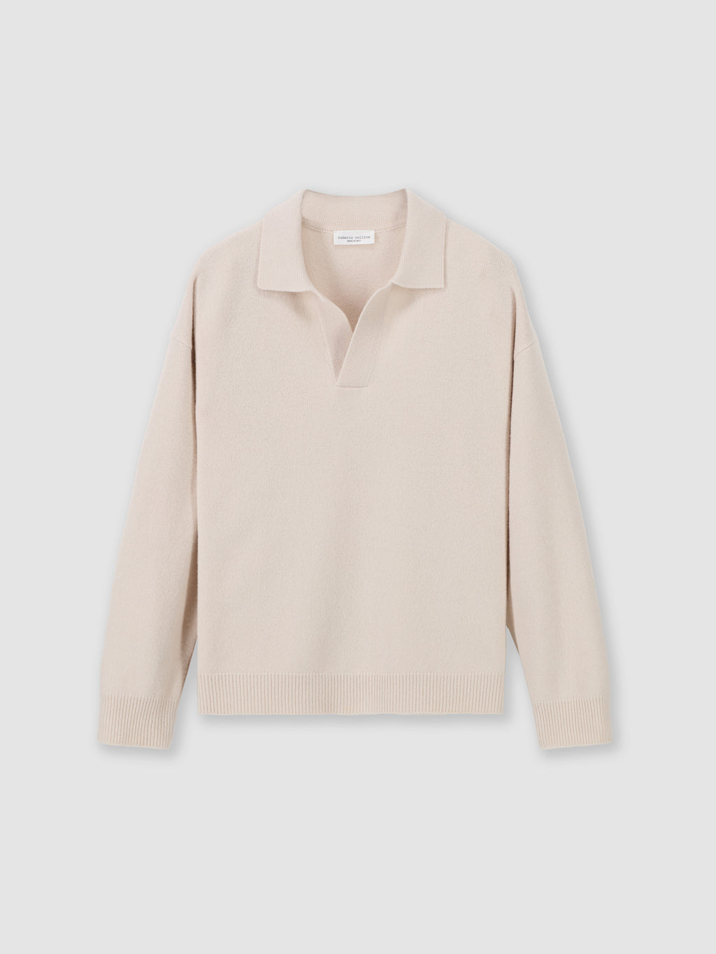 Oversized buttonless polo