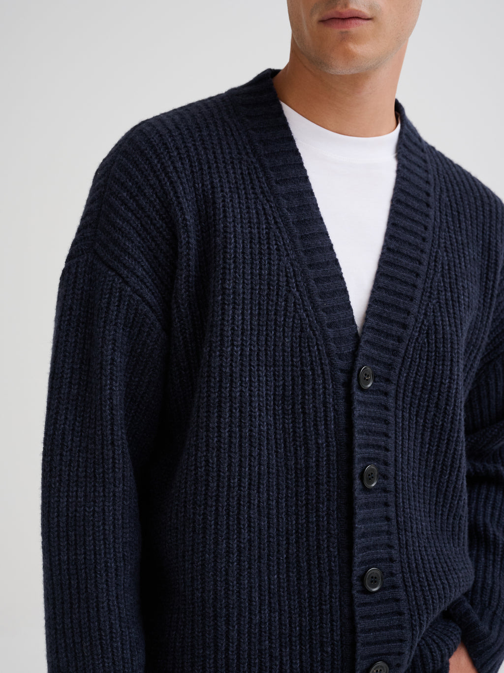 Ribbed cardigan