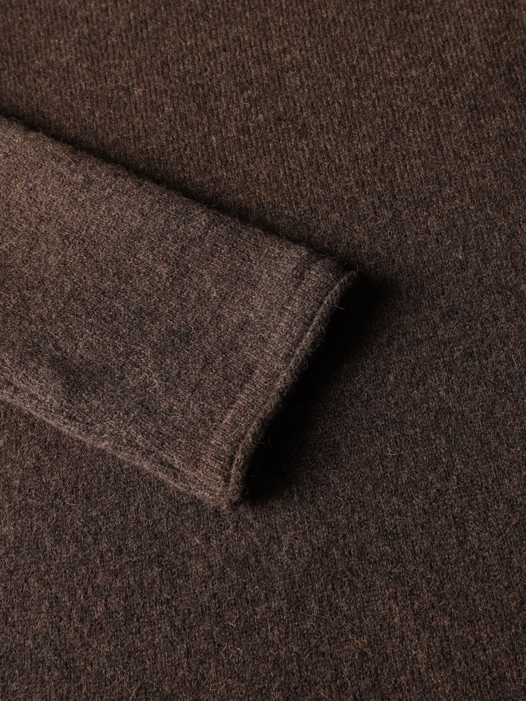 Camel wool mock-neck sweater