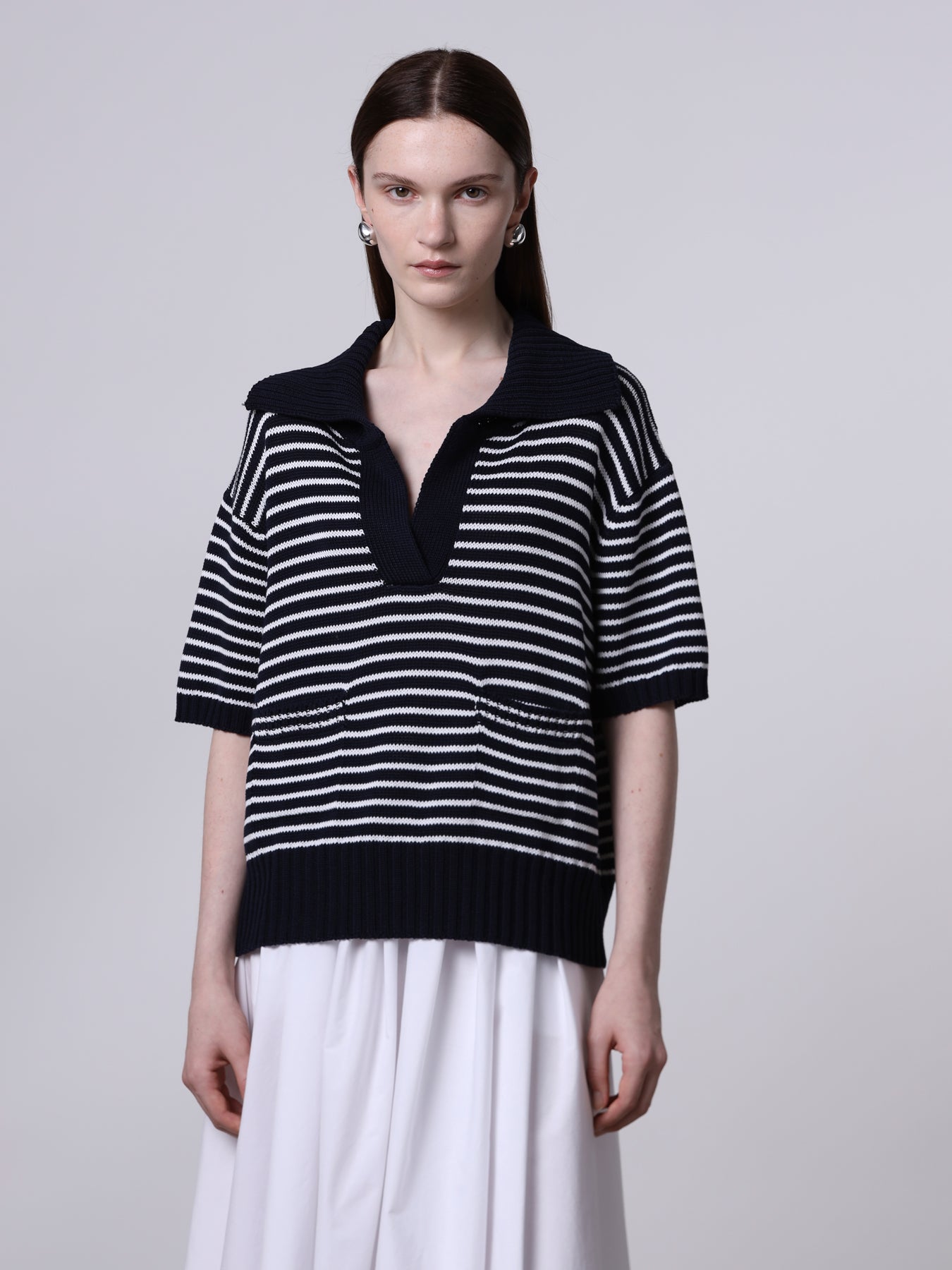 Over striped polo