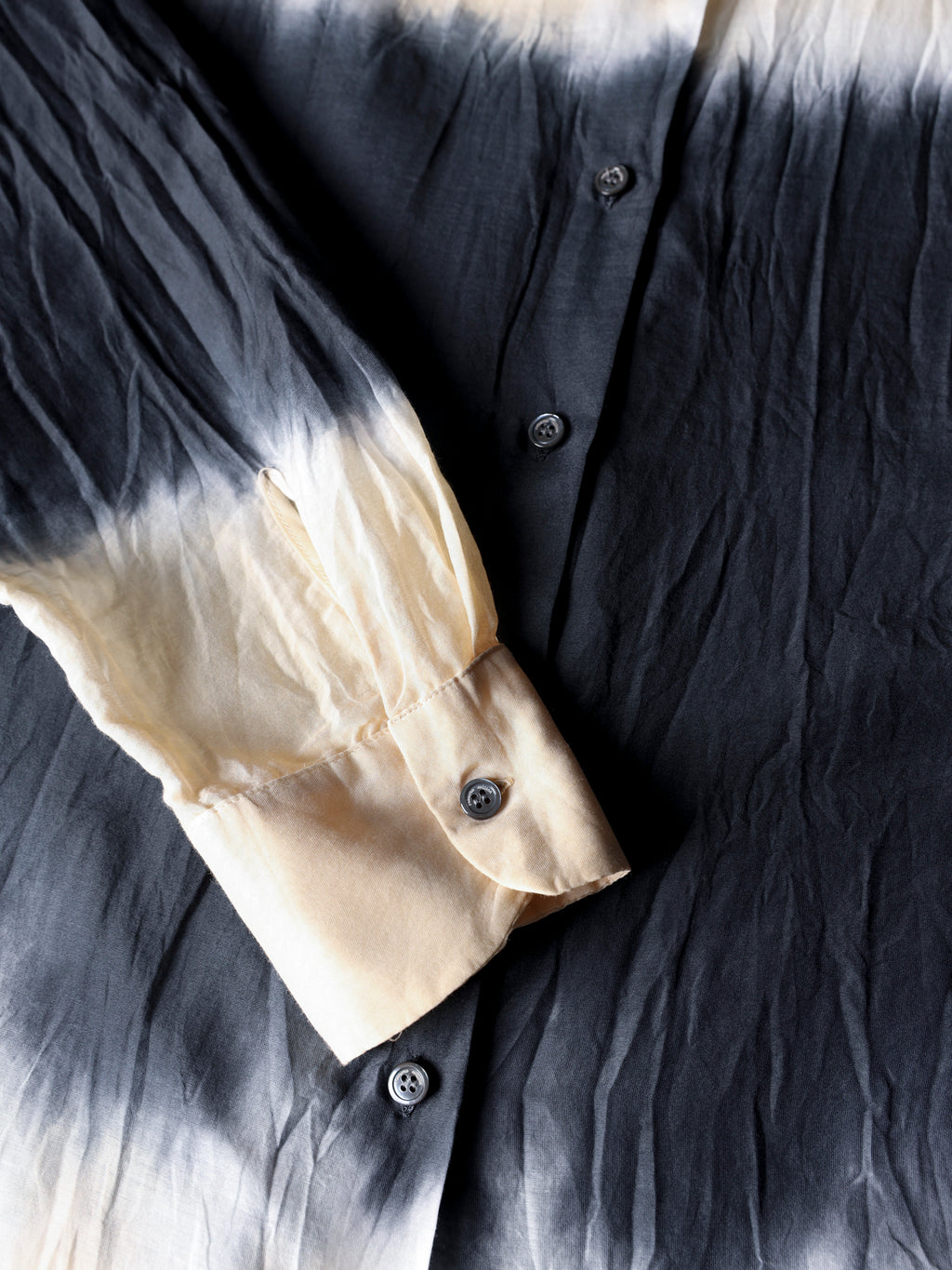 Tie-dye semi-sheer oversized shirt