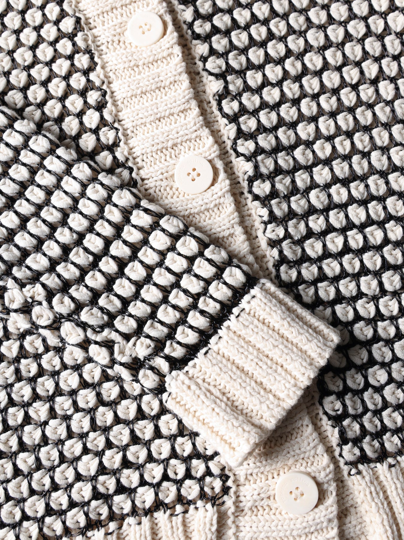 Seed stitch knit cardigan