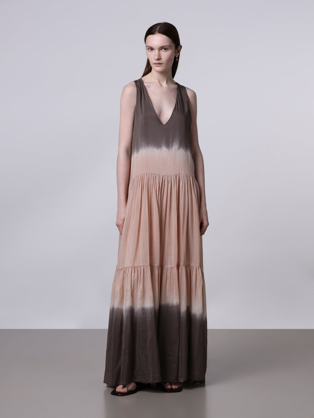 Tie-dye gathered dress