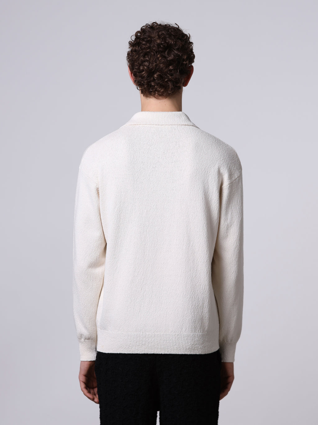 Textured knit polo