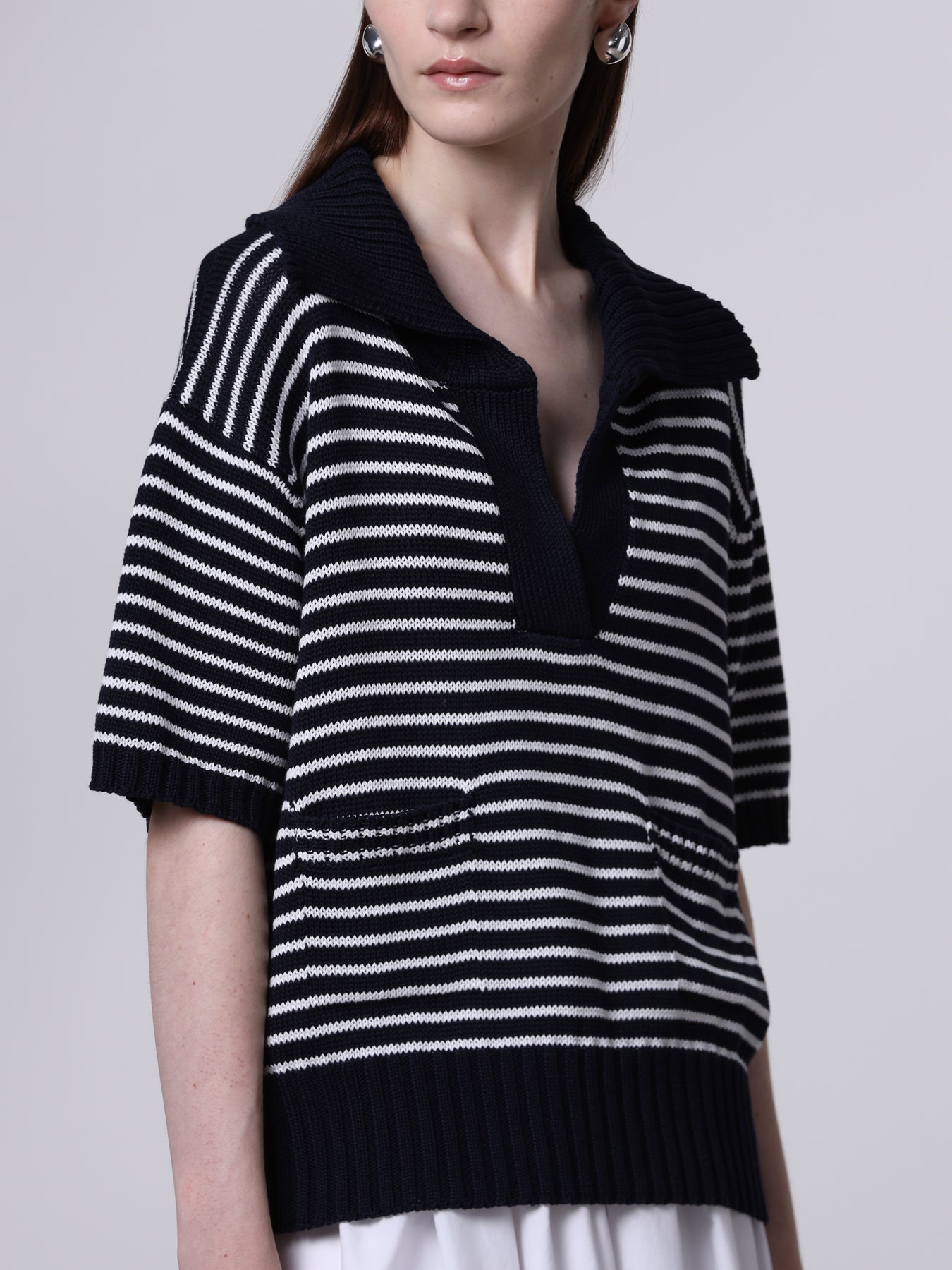 Over striped polo