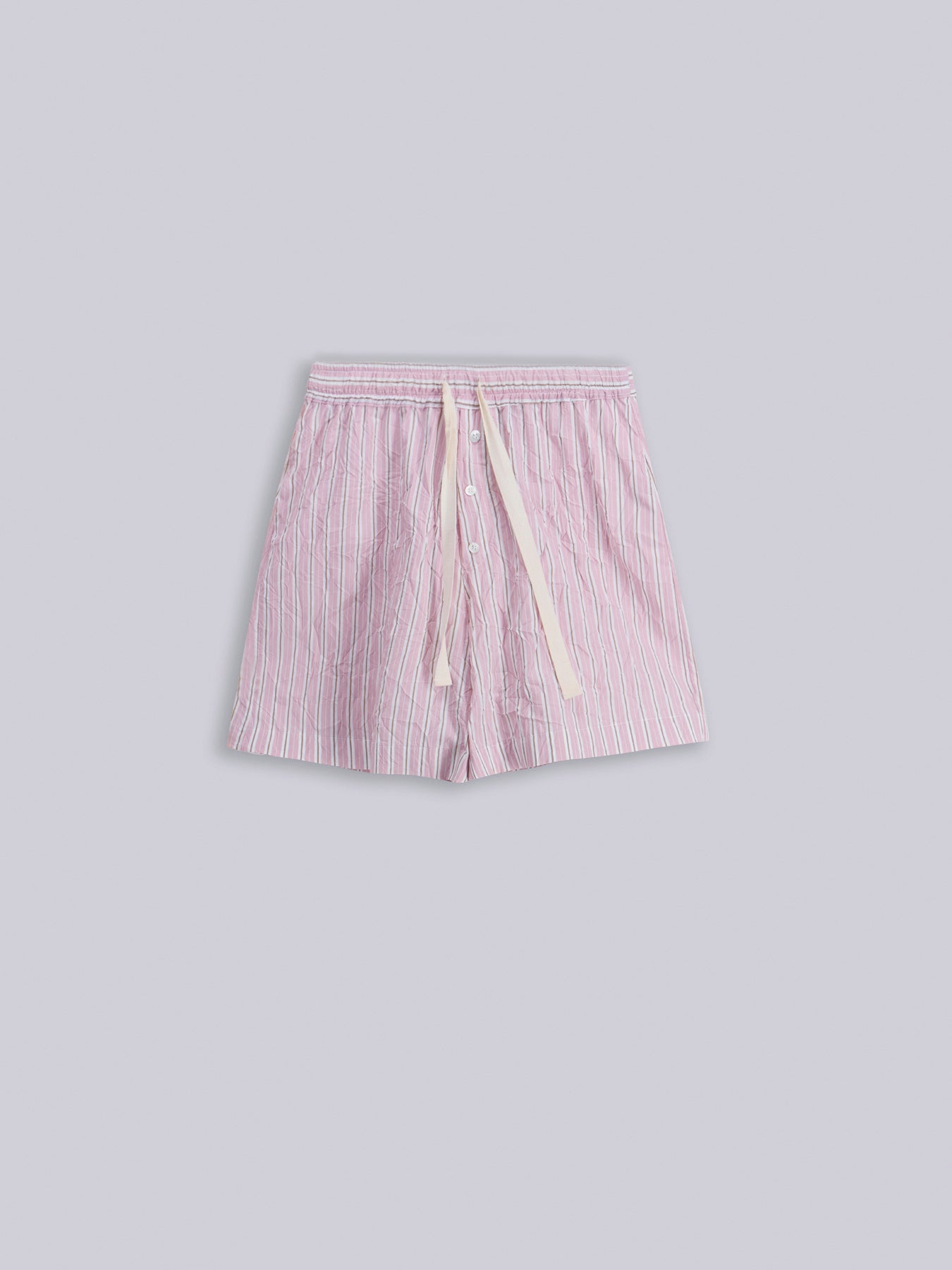 Wide crinkled bermuda
