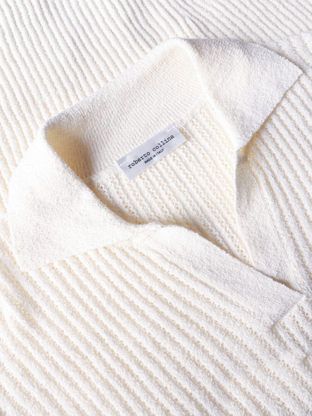 Openwork knit polo