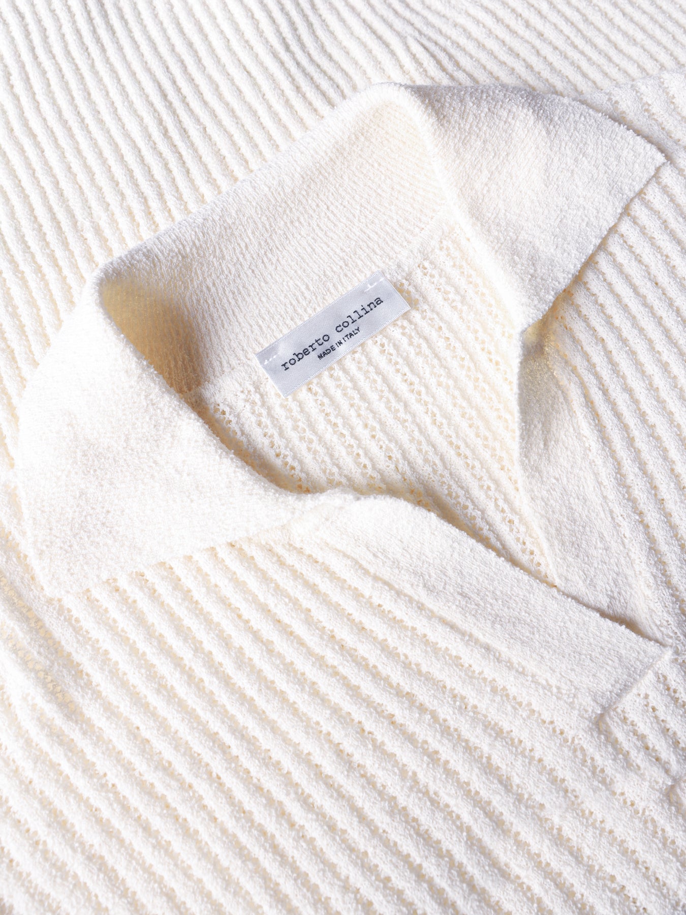 Openwork knit polo