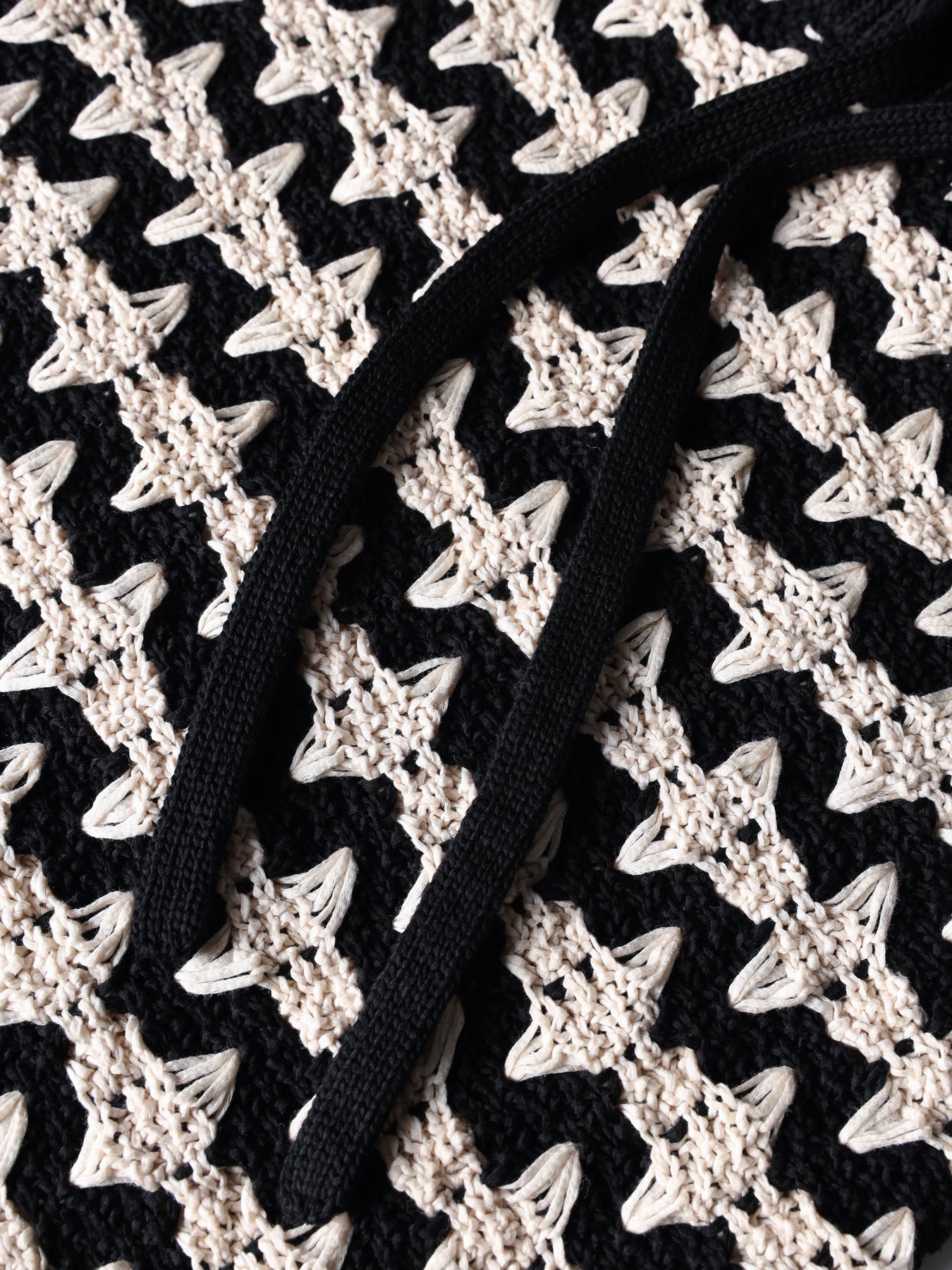 Bicolor jacquard mini-skirt
