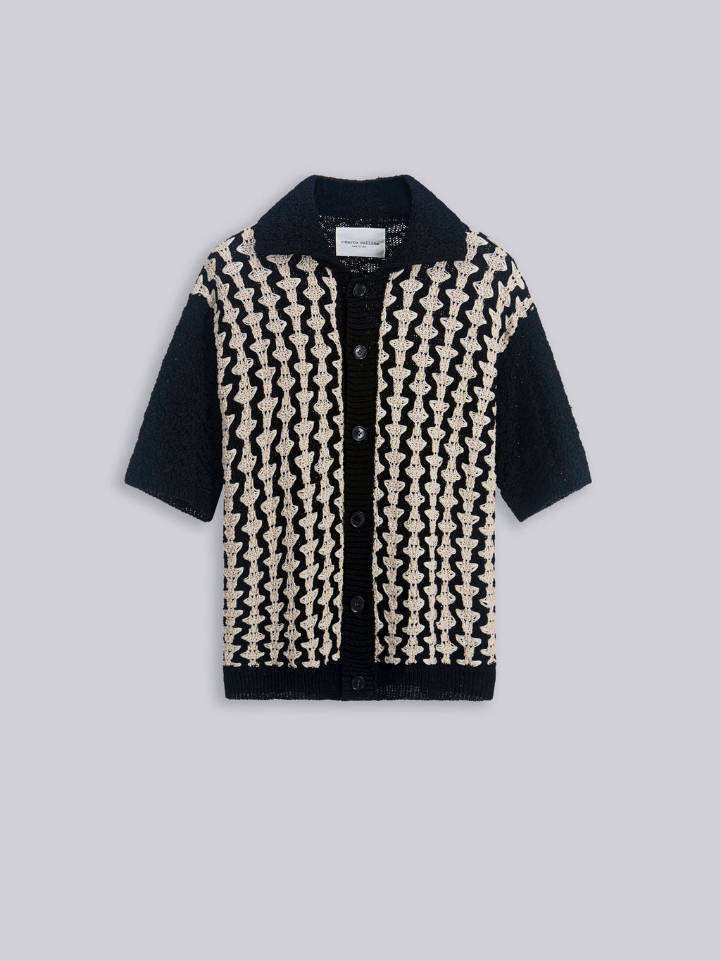 Bicolor jacquard shirt