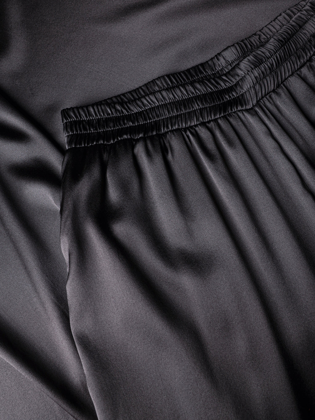 Wide silk trousers