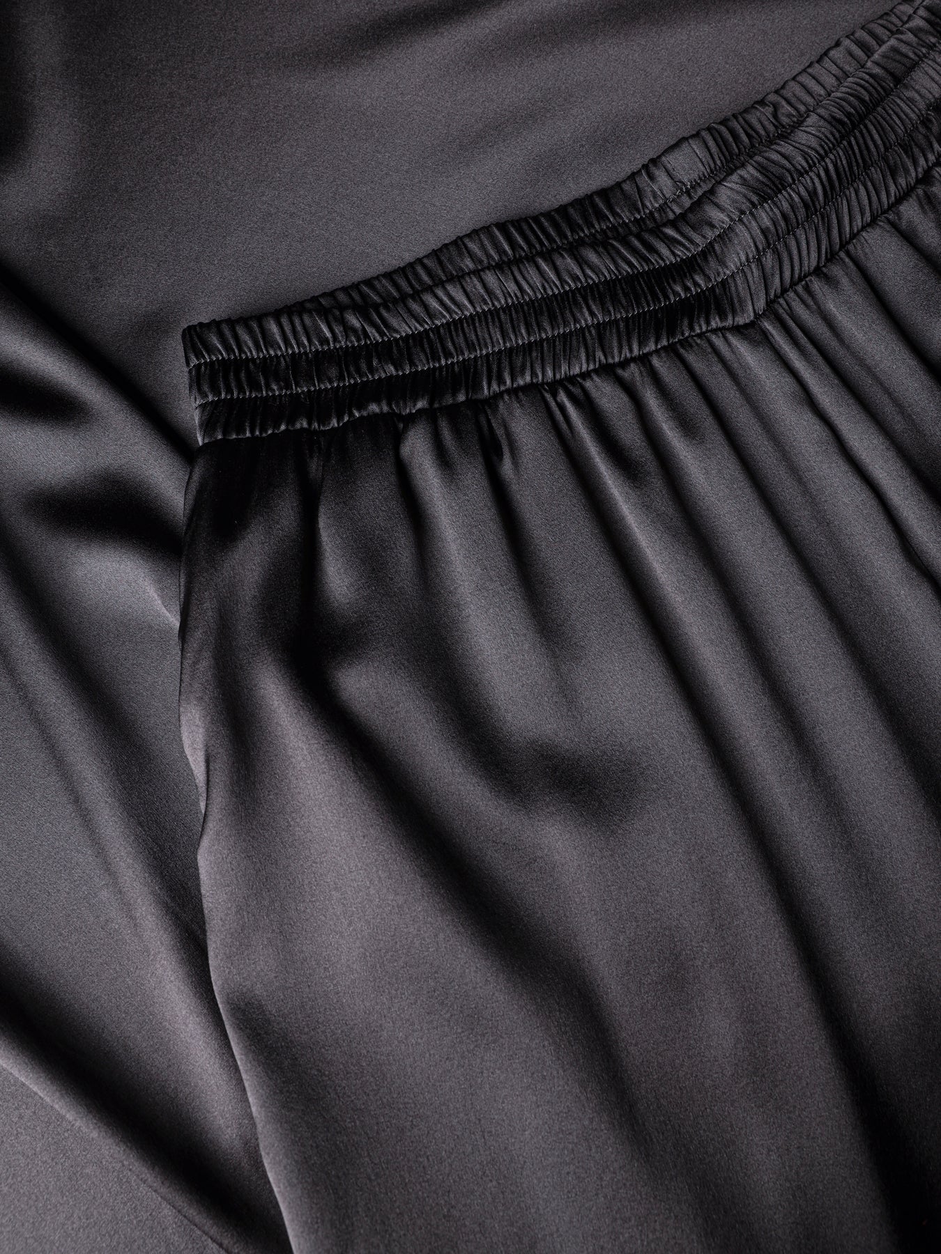 Wide silk trousers