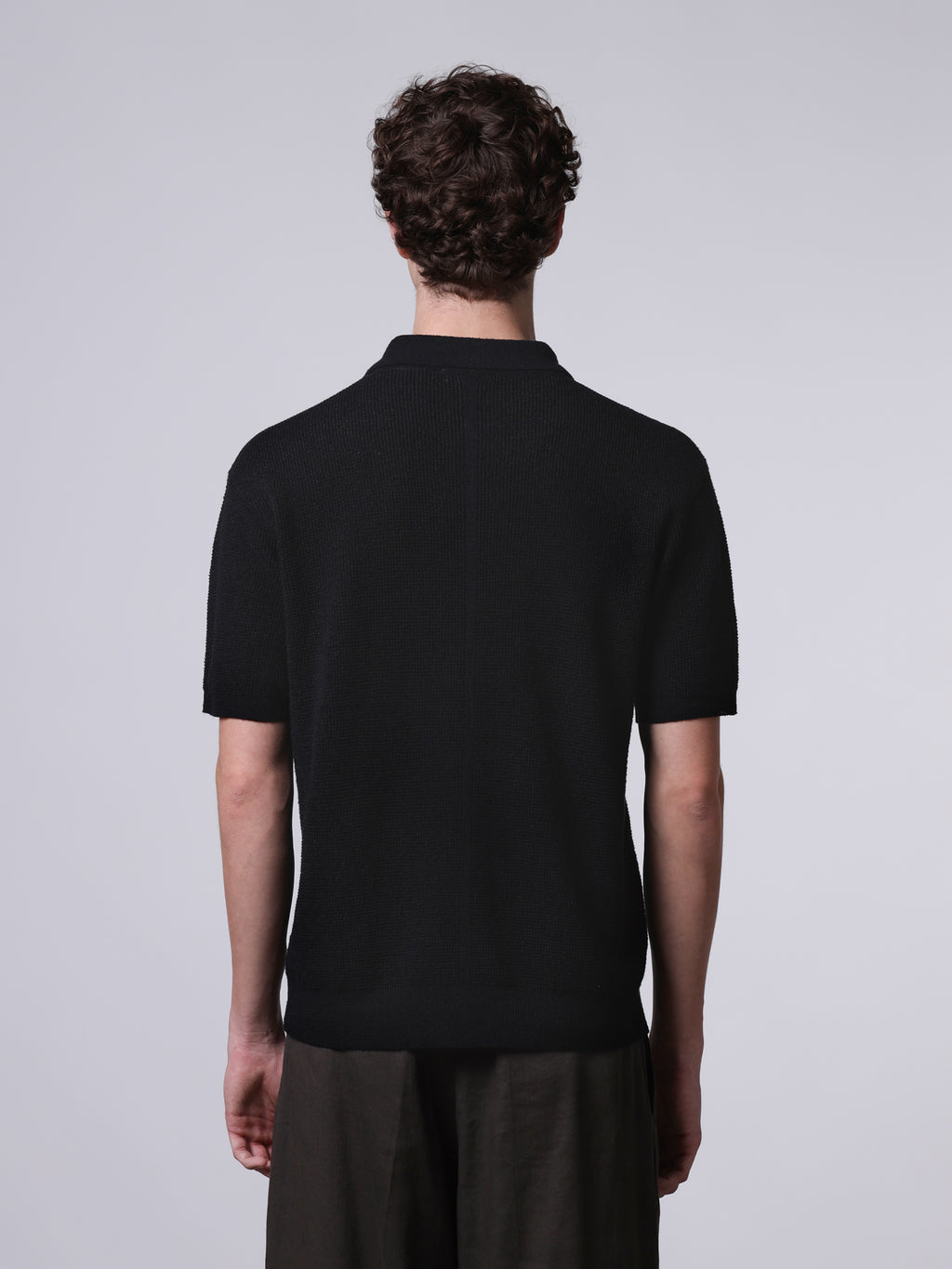 Textured knit polo