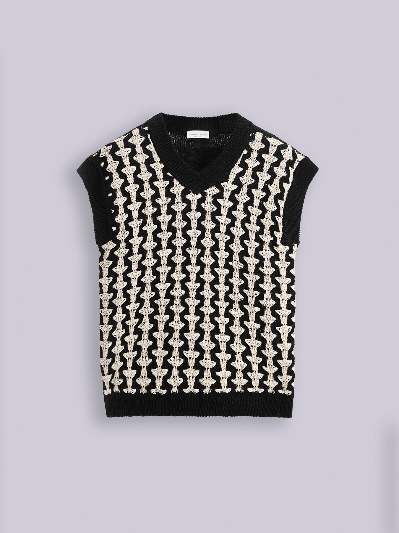 Bicolor jacquard slipover