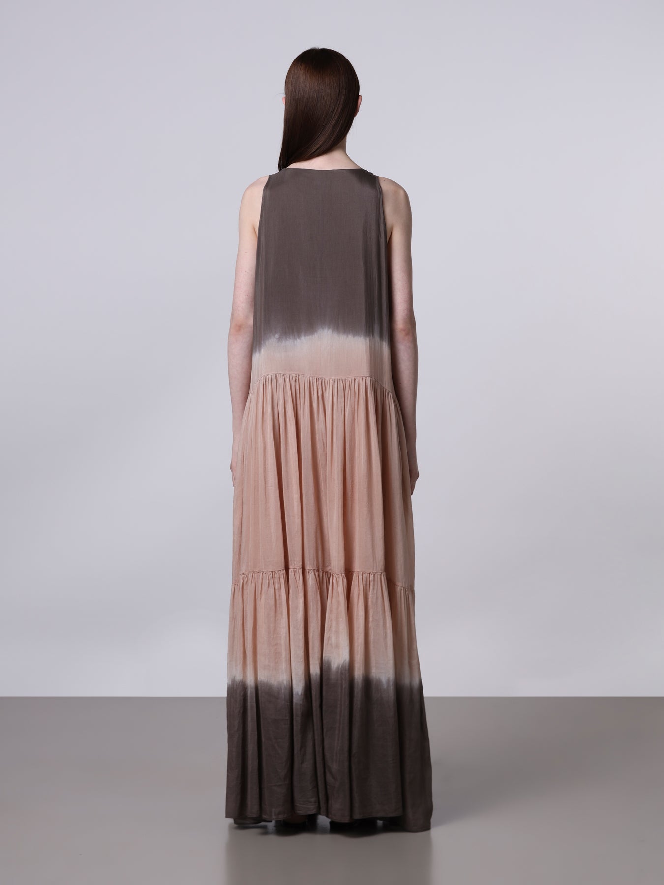 Tie-dye gathered dress