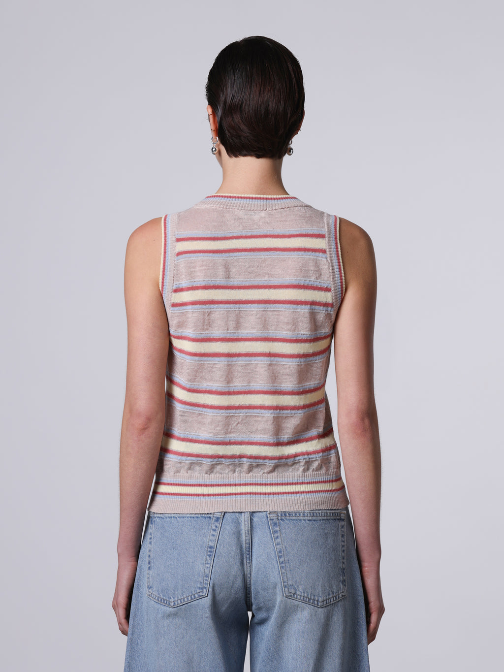 Striped knitted top